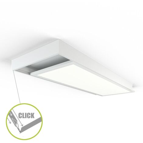 LED Panel Aufbaurahmen Click 30x80cm weiß Aufputz Montagerahmen