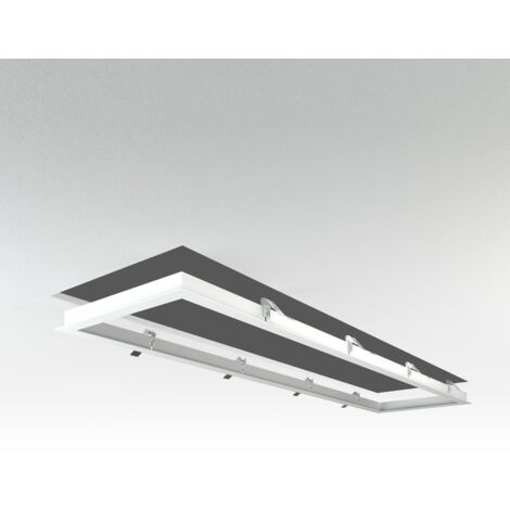 LED Panel Einbaurahmen 120x30cm weiß Deckeneinbau Montagerahmen für Rigipskartondecke