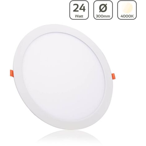 LED Panel Einbaustrahler rund weiss - Lichtfarbe: Neutralweiß 4000K - Ausführung: 24W Ø300mm Ausschnitt Ø285mm
