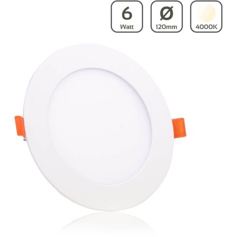 LED Panel Einbaustrahler rund weiss - Lichtfarbe: Neutralweiß 4000K - Ausführung: 6W Ø120mm Ausschnitt Ø110mm