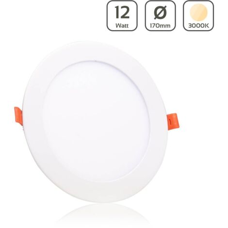 LED Panel Einbaustrahler rund weiss - Lichtfarbe: Warmweiß 3000K - Ausführung: 12W Ø170mm Ausschnitt Ø160mm