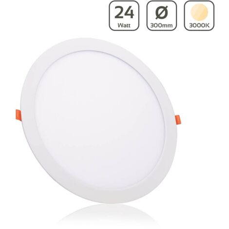 LED Panel Einbaustrahler rund weiss - Lichtfarbe: Warmweiß 3000K - Ausführung: 24W Ø300mm Ausschnitt Ø285mm