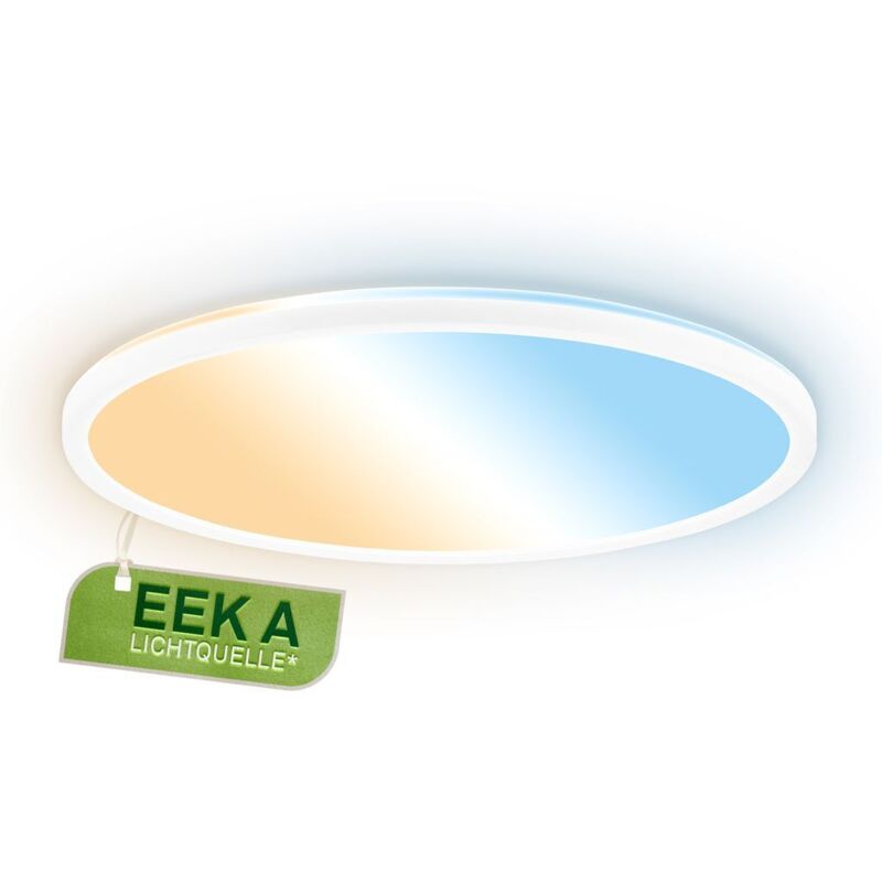 B.k.licht Tava A Led Panel Ø42 Cm - 14, 2w, 3000lm, Mit Eeka Lichtquelle, Dimmbar, Cct, Weiß