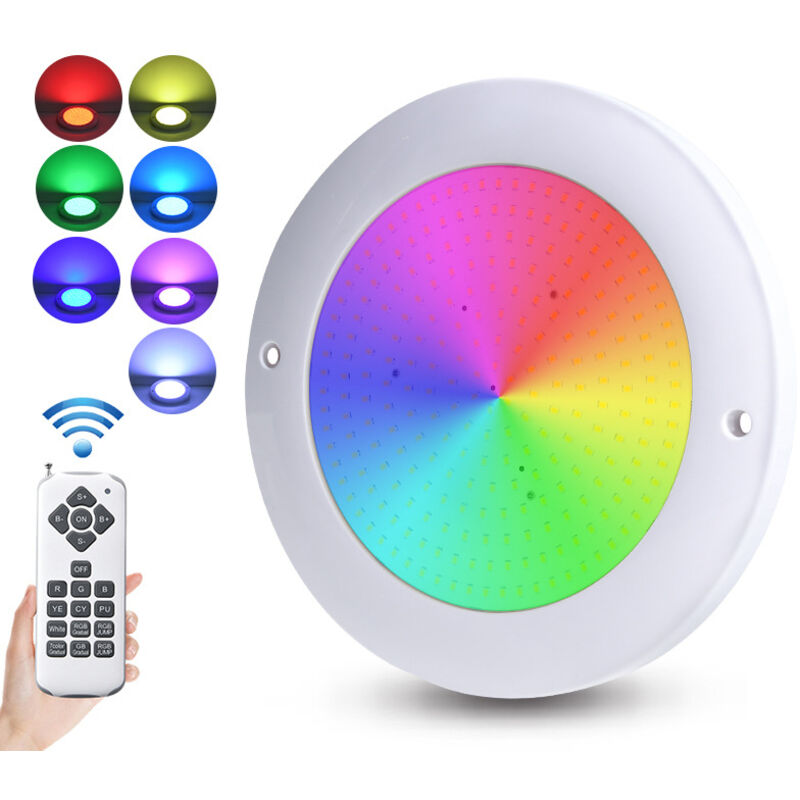 LED Par56, 35W RGB Projecteur Piscine LED Remplie de Résine, Installation Facile, IP68 étanche Lampe Piscine Extra-Plats, Montage en Surface, 12V LED Par56, 35W RGB Projecteur Piscine LED Remplie de Résine, Installation Facile, IP68 étanche Lampe Piscine Extra-Plats, Montage en Surface, 12V