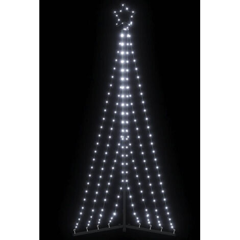 LED para árbol de Navidad 339 LEDs blanco frío 182 cm vidaXL