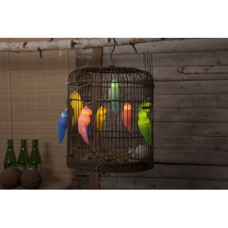 LED-Party-Kette "Funlight", 10tlg, bunte Papageien