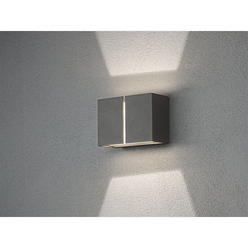 Konstsmide - led Außenwandleuchte pavia aus alu in Anthrazit Up and Down, IP54 ,11,5cm hoch