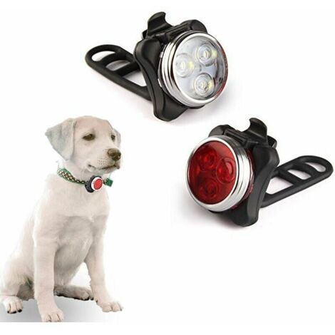 LED Pendant Light Dog Collar Light Dogs Leash Lamp Flashing Puppy Cat Collar Light Safety Waterproof 4 Flashing Modes USB Rechargeable Red,