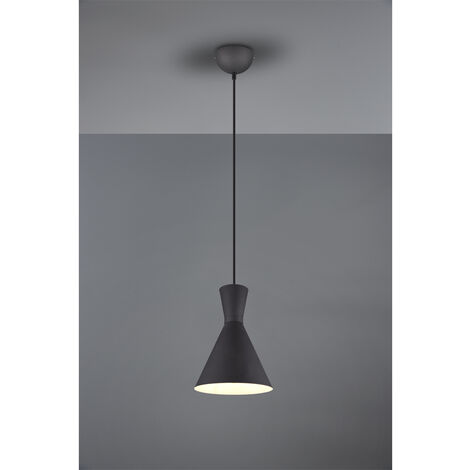 LED Pendelleuchte 1-flammig mit Metallschirm Schwarz, Ø 20cm