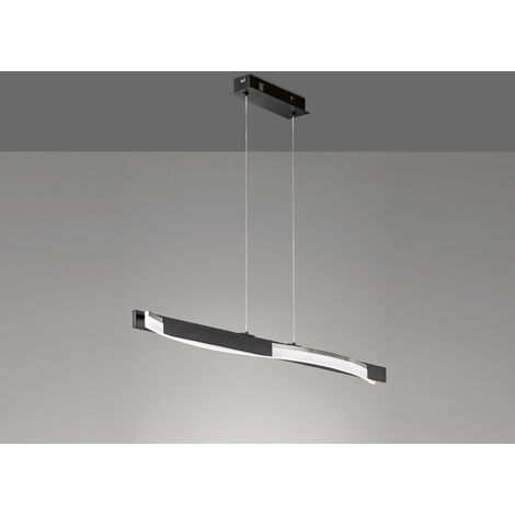 LED Pendelleuchte BRIDGE Schwarz/Weiß dimmbar, Breite 95cm