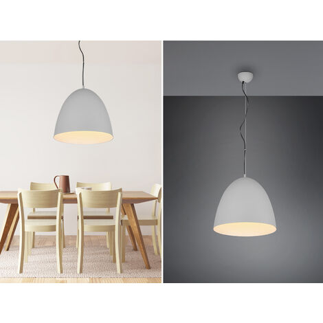 LED Pendelleuchte einflammig Metall Grau rund, Ø 40cm