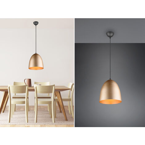 LED Pendelleuchte einflammig Metall Messing rund, Ø 25cm