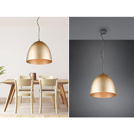 LED Pendelleuchte einflammig Metall Messing rund, Ø 40cm