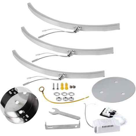 LED-Pendelleuchte für Schlafzimmer & Balkon  11 W, Warmweiß  AC 85–265 V  Chrom  Aluminium und Silikon  1 Stück