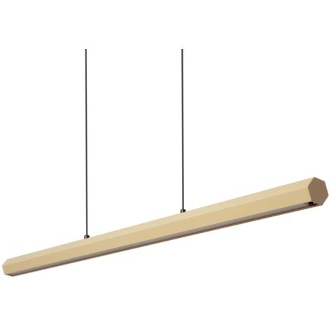 LED Pendelleuchte Lineal 42W Aluminium CCT Doppelseitige Beleuchtung Funky Kool Beige Wählbar (Warm-Neutral) 2700K - 3500K - 4000K