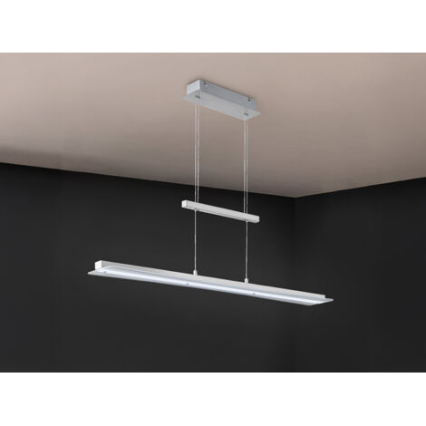 LED Pendelleuchte SMASH Silber dimmbar & höhenverstellbar, Breite 100cm
