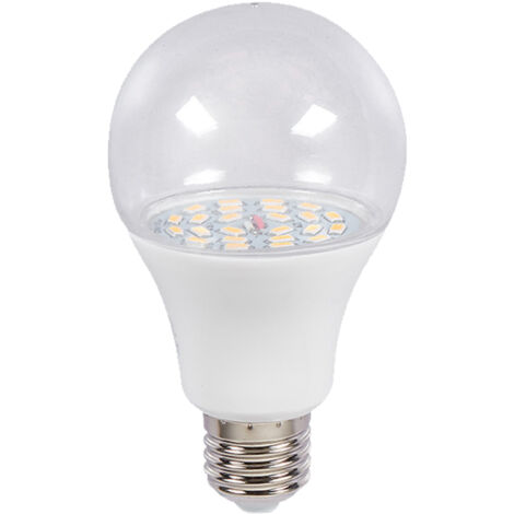LED-Pflanzenlampe für Zimmerpflanzen – E27 12W 1200lm IP65, Weiß/Gelb, 24 LEDs, 50.000 h, 85–265 V