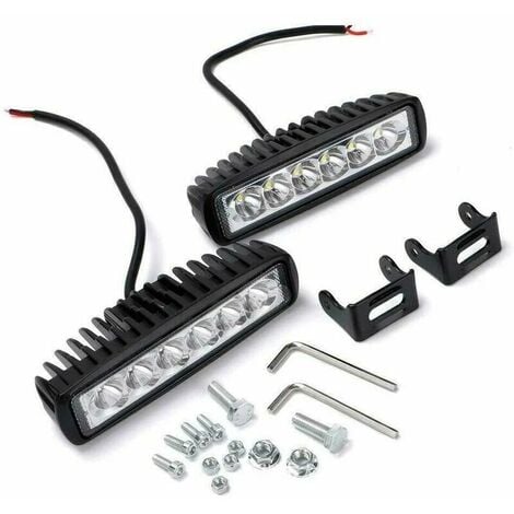 Feu LED moto - Phare LED - 18W - 95mm - Carré