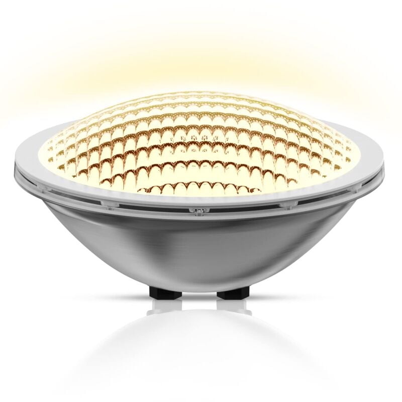 Beijiyi - led Piscine PAR56,30W Projecteur Piscine Etanche IP68 Lampe de Piscine Submersible Lumière 12V dc/ac, 3000K Blanc Chaud