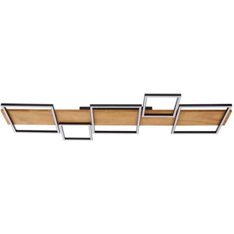LED Plafonnier à intensité variable 'Galad' en bois pour salon & salle à manger