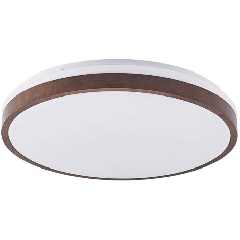 LED Plafonnier à intensité variable 'Hudsona' en bois pour salon & salle à manger