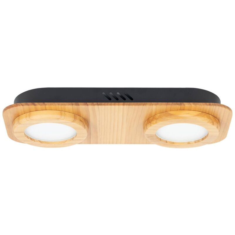 Led Plafonnier à intensité variable 'Joren' en bois pour salon & salle à manger