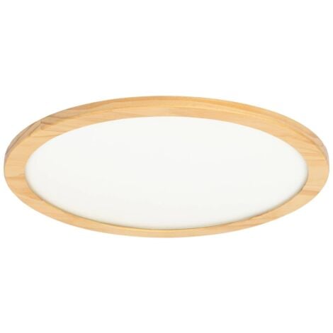 LUCANDE LED Plafonnier à intensité variable 'Joren' en bois pour salon & salle à manger