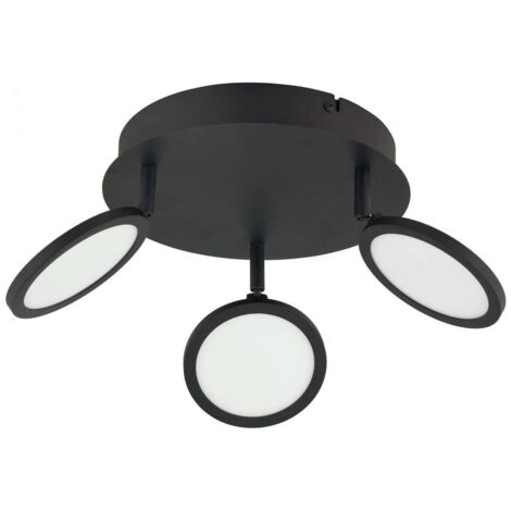 LED Plafonnier à intensité variable 'Manel' en métal pour salon & salle à manger