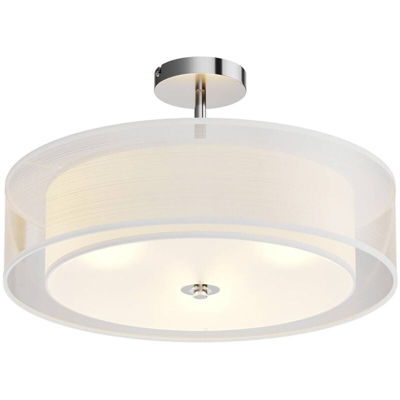 Plafonnier Tissu à intensité variable 'Pikka' en textile pour salon & salle à manger