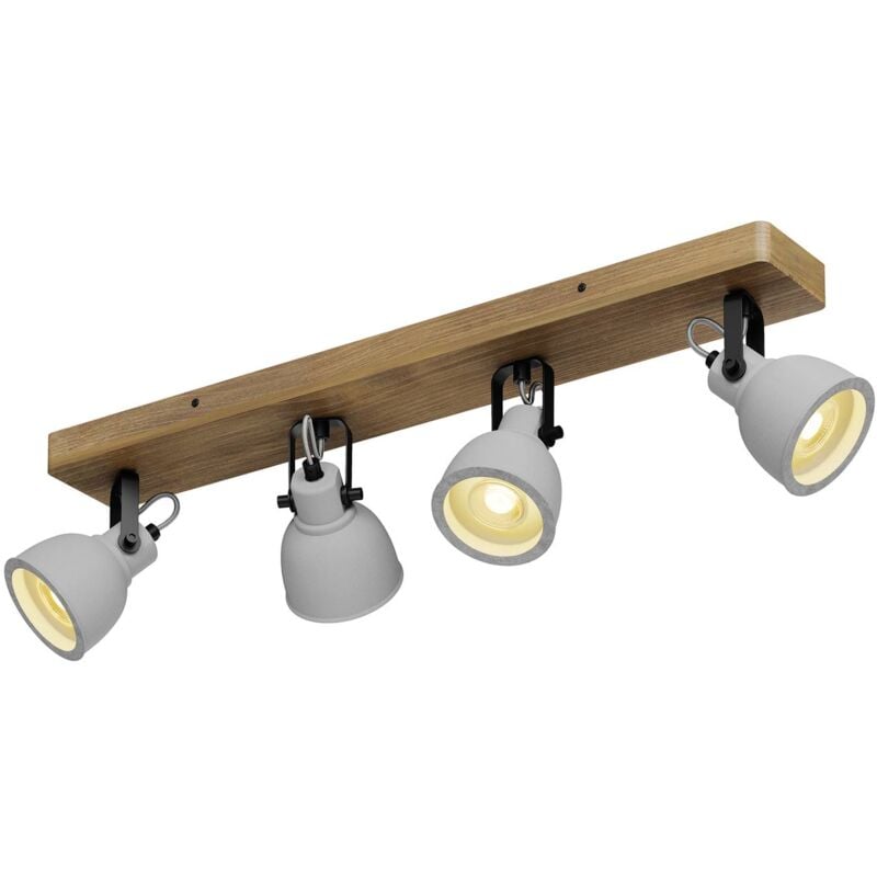 Spot en béton à intensité variable 'Mitis' en bois pour salon & salle à manger