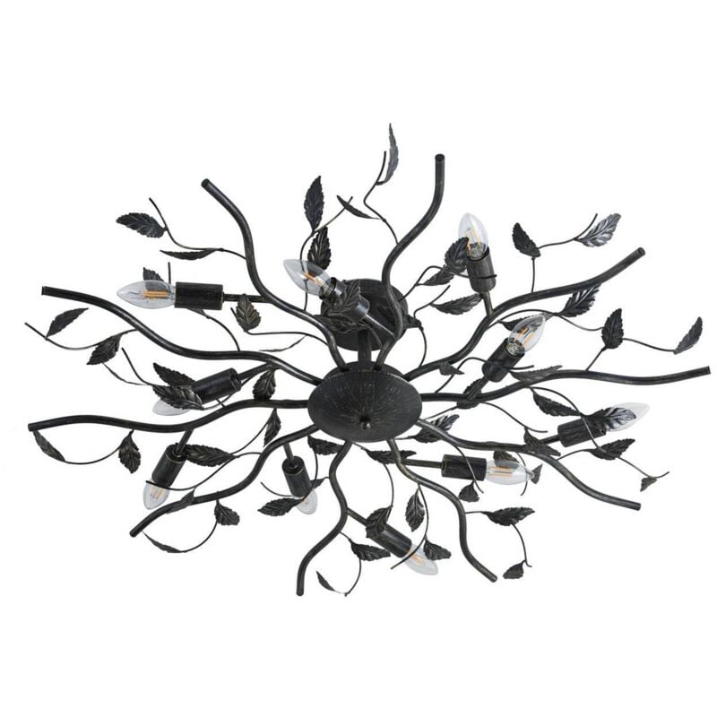 Plafonnier à intensité variable 'Yos' en métal pour chambre à coucher