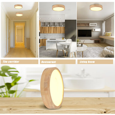 LED Plafonnier Industrielle Moderne Lumière Blanc Chaud 3000K 20x20x4.5cm Lampe pour Salle de Bain Couloir Escalier