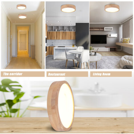 LED Plafonnier Industrielle Moderne Lumière Blanc Froid 6000K 20x20x4.5cm Lampe pour Salle de Bain Couloir Escalier