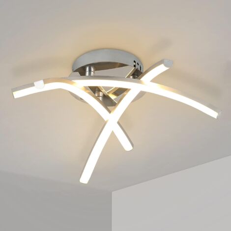 LED Plafonnier moderne, 20W LED Lampes de Plafond à Surface en forme de Fourche pour Salon Chambre à coucher Escalier Couloir Appareils d'éclairage de plafond Lumière Blanc Froid
