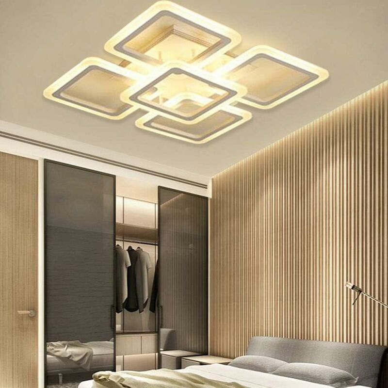 Plafonnier led Moderne Plafonnier Rectangle Luminaire Pour Salon Acrylique Lampe De Plafond Bureau Salle à Manger Salon Et De Restaurant Chambre à