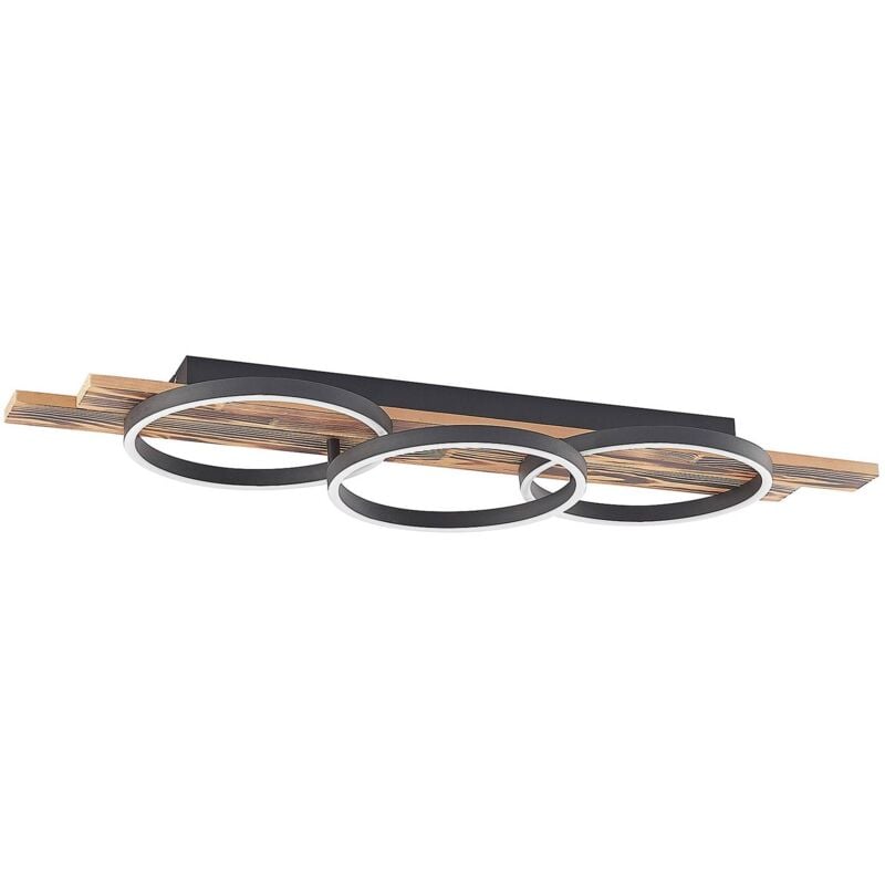 Led Plafonnier à intensité variable 'Sentoa' en bois pour salon & salle à manger