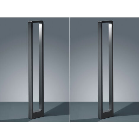 LED Pollerleuchte 2er Set Anthrazit Höhe 100cm IP54 - Außenleuchten Wegeleuchten
