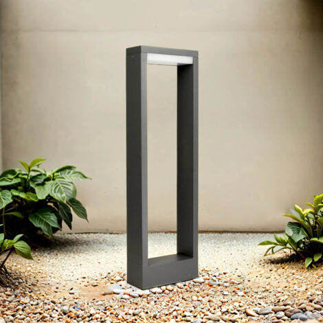 LED Pollerleuchte 50 cm IP54 Anthrazit Hof Haus 4000 K 480 lm Modern Stehleuchte