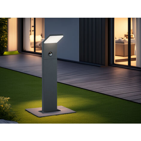 LED Pollerleuchte PEARL mit Bewegungsmelder, Anthrazit Höhe 50cm