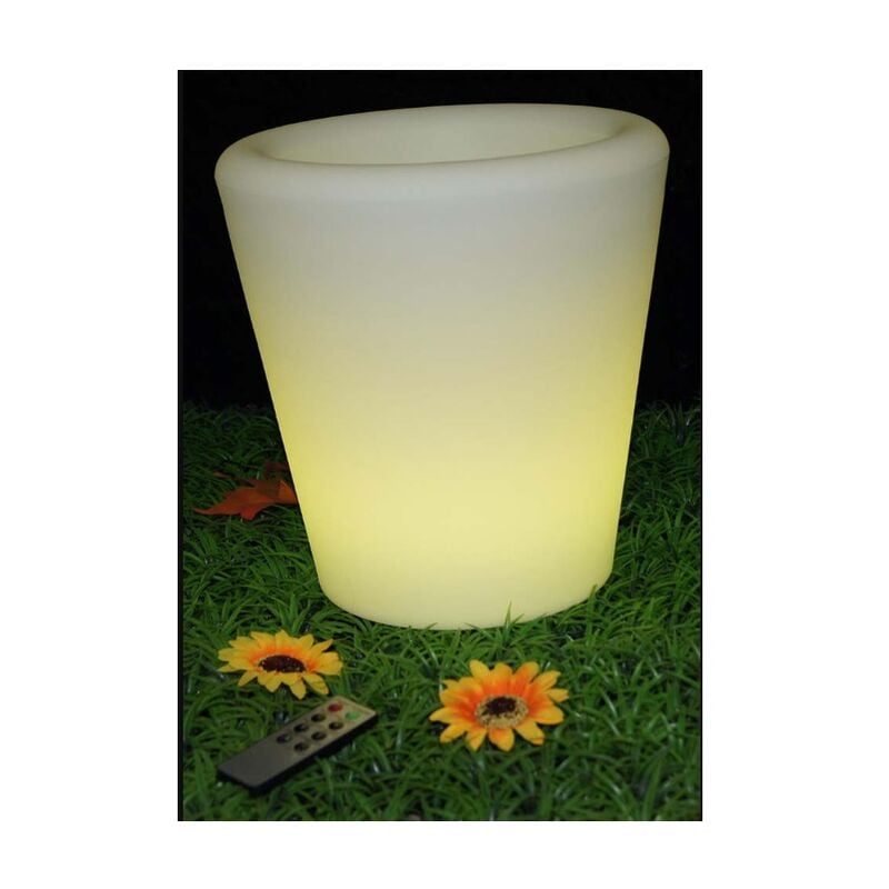 Image of Vaso da fiori a led che cambia colore 27 x 29 cm - led pot 29 Ibiza light and sound