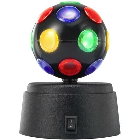 Boule à facettes à LED avec moteur - Diamètre 20 cm - Multicolore