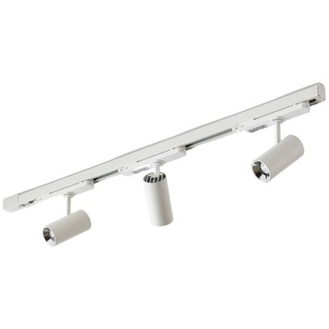 Kit rail electrique et prise de courant coulissante angel 250v couleur -  blanc, dimension - 1 metre ANGEL