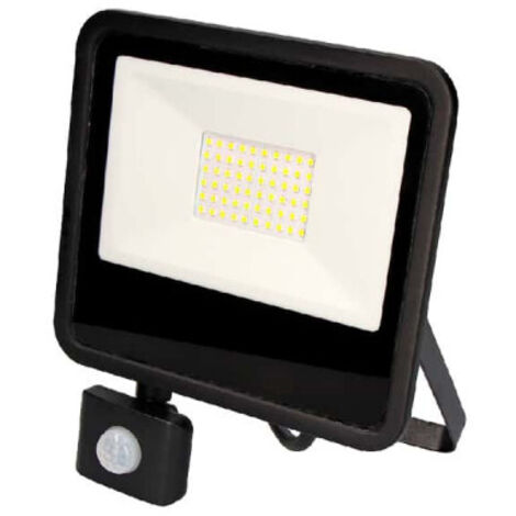 LED-Projektor 50 W 4000 lm 6400 K Kaltlicht mit Anwesenheitssensor 23,8 x 4,5 x 19,2 cm EDM