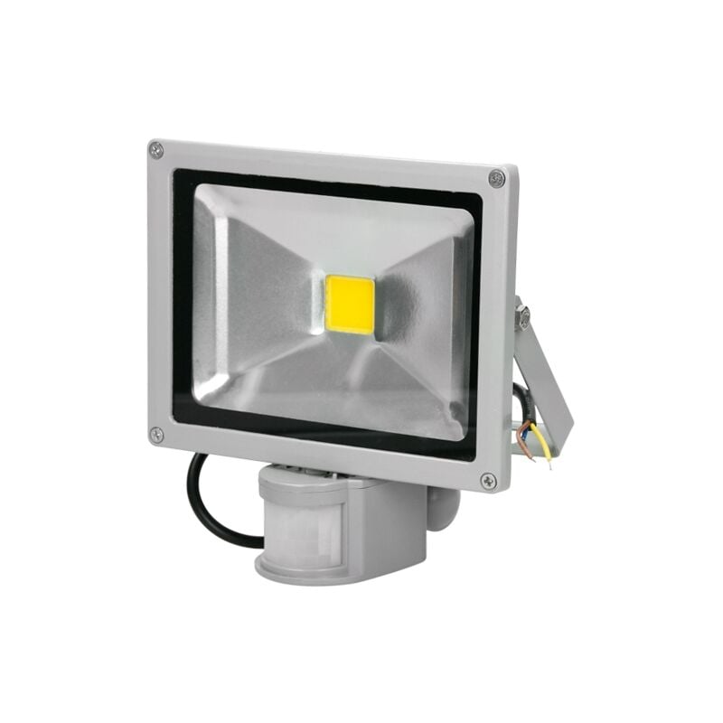 

LED Proyector foco 20 vatios sensor de movimiento negro blanco frío SDM jardín