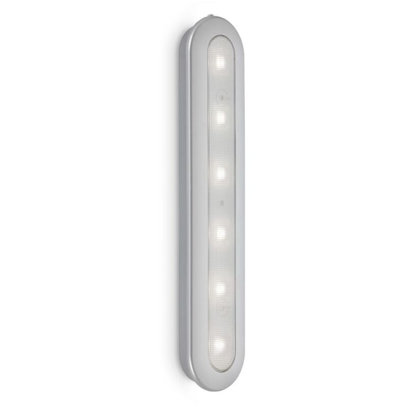 Briloner - Row Schrankbeleuchtung, Push-taste, Kleben Und Bohren, Timerfunktion, Batteriebetrieb, Silberfarbig, 30, 5 X 6, 3 X 2, 6 Cm
