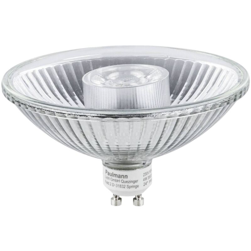 Leuchten QPAR111 230 v, 2700 k, 24 °, verre, GU10 led, 4 w, aluminium, 7 x 11,1 x 7 cm - Paulmann