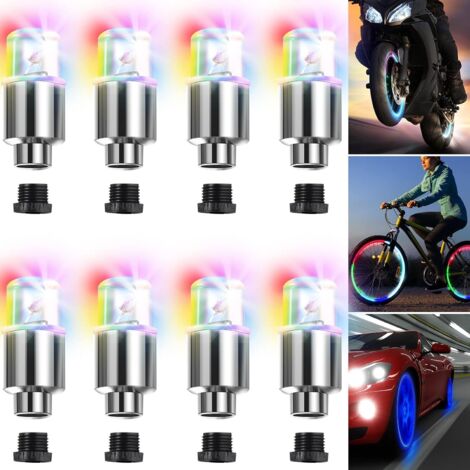 LED-Radlichter für Autos, blinken auf Reifenventilkappen, Fahrrad