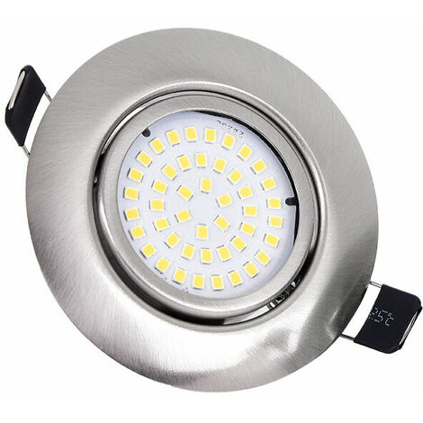 LED Recessed Spotlights 1pc Adjustable Round 5W Ultraslim Cool White 6000K 500LM 230V IP44 Recessed Ceiling Lighting for Bathroom, Kitchen, Living Room, Hallway
