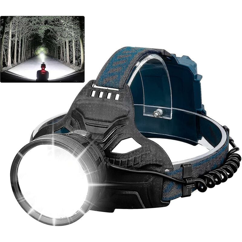Crea - Led Rechargeable Headlamps For Adults 90000 Lumen Super Bright Headlamp Flashlight 90adjustable 4 Modes Ipx5 Waterproof Usb Rechargeable Head