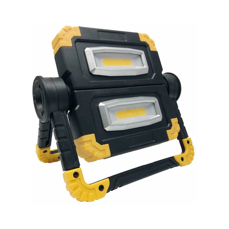 Led Rechargeable Work Light Portable - 2 cob 2000 Lumens Flood & Spot Lighting 360° Rotation usb Cordless Folding Lamp Battery Security Floodlight